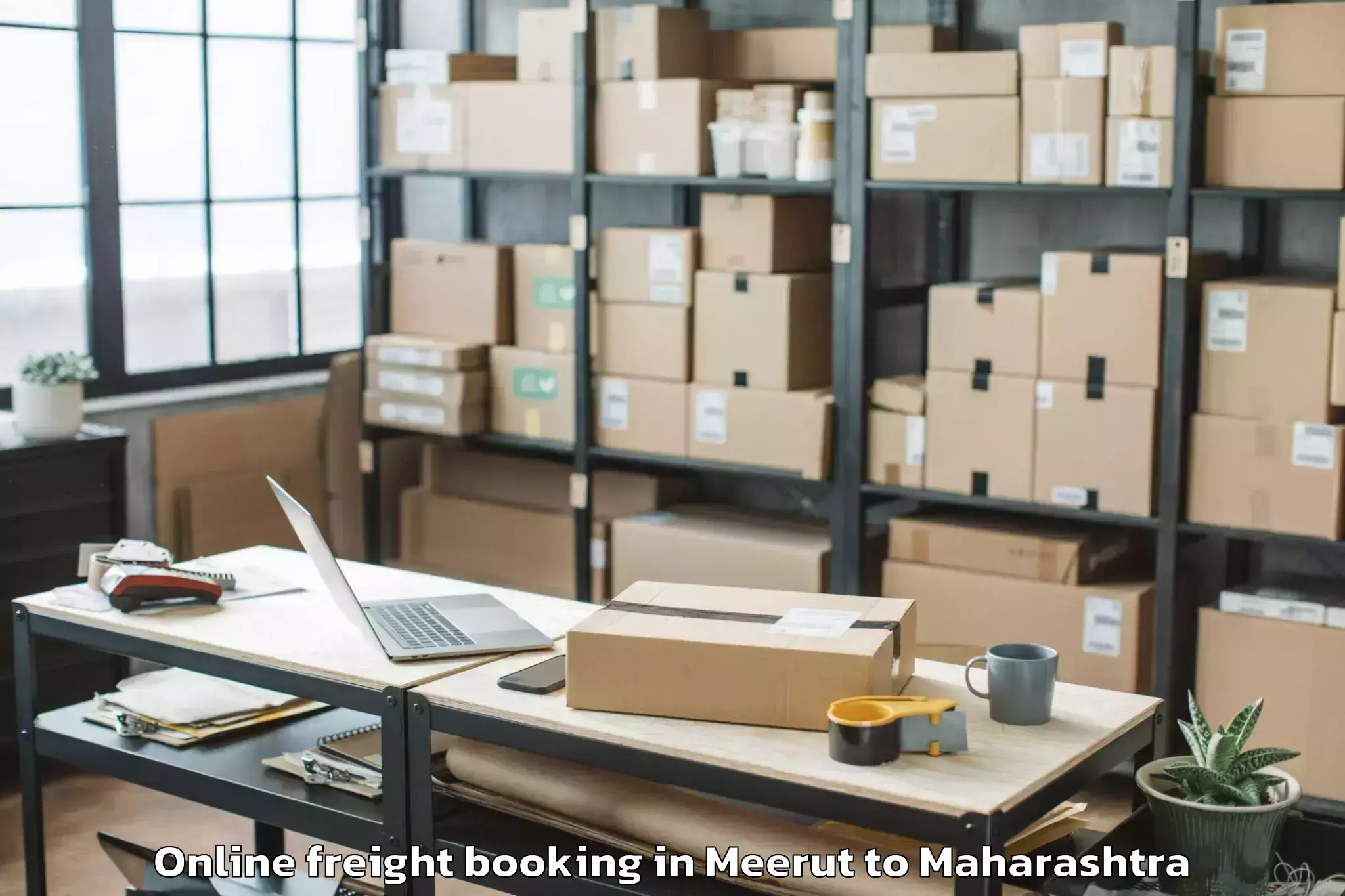 Book Meerut to Manjlegaon Online Freight Booking